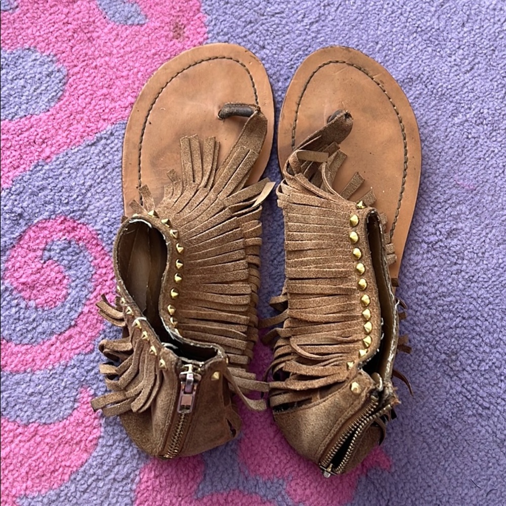 Steve Madden Studded Fringe Sandals